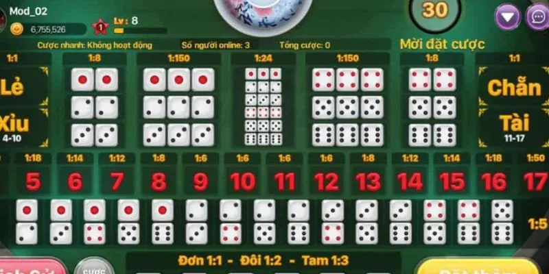 Quy luật chơi của tài xỉu chẵn lẻ